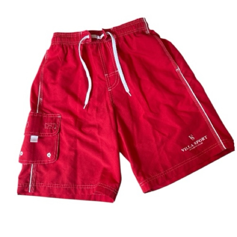✨ Vilebrequin Men’s Red Athletic Swim Shorts ✨